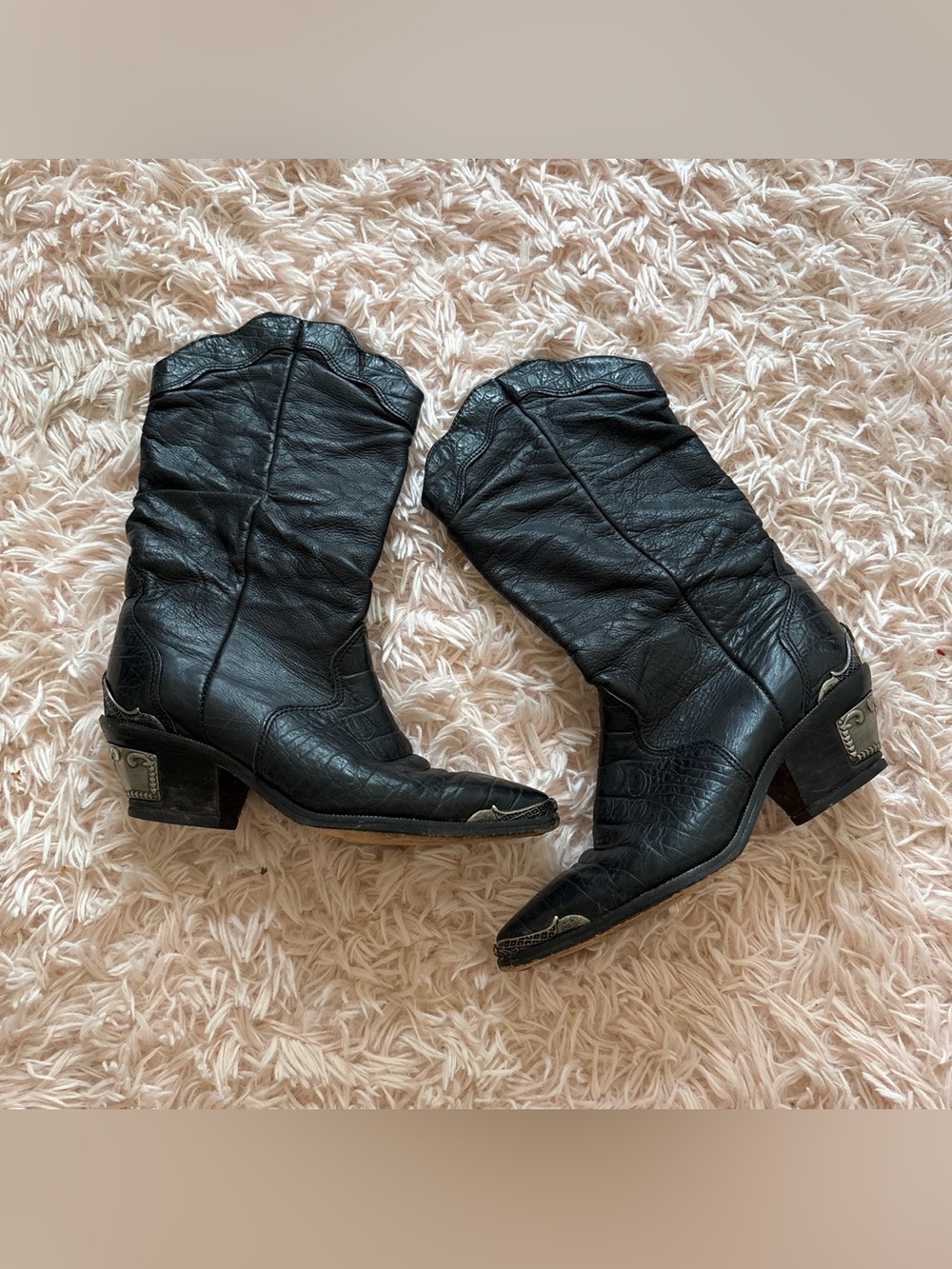 Vintage 90s zodiac leather boots size 6 women’s